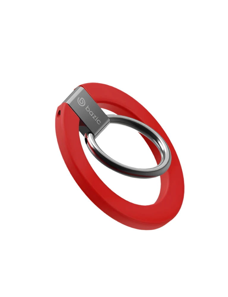 BAZIC GOMAG GRIP, MAGSAFE COMPATIBLE MAGNETIC PHONE GRIP - RED