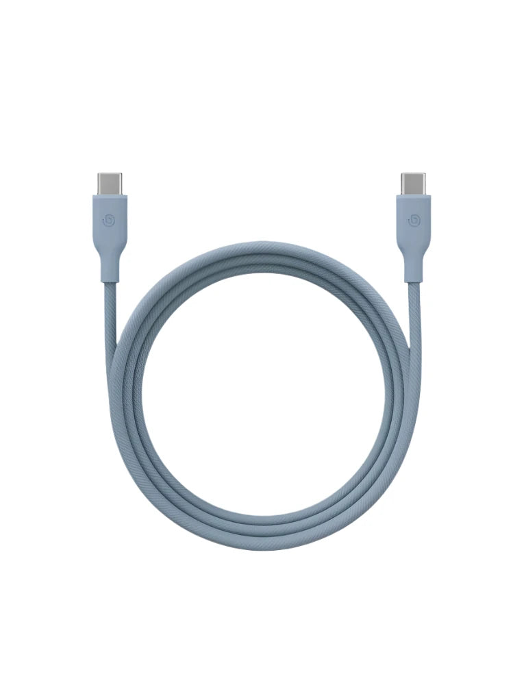 BAZIC GOCHARGE WEAVE C-C CABLE 480MBPS, 60W 1.5M - BLUE