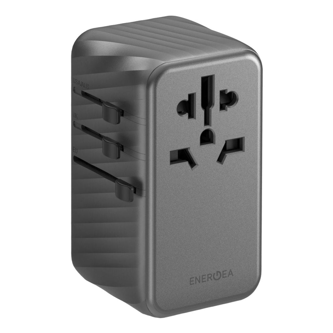 ENERGEA TRAVELWORLD ADAPTER GAN120, 1A3C 120W - GUNMETAL