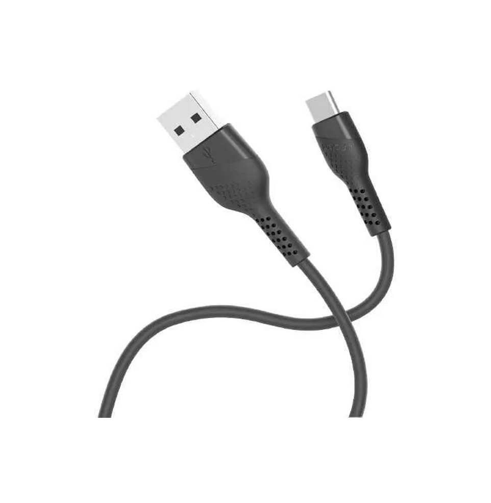 PORODO PVC TYPE-C CABLE BLACK