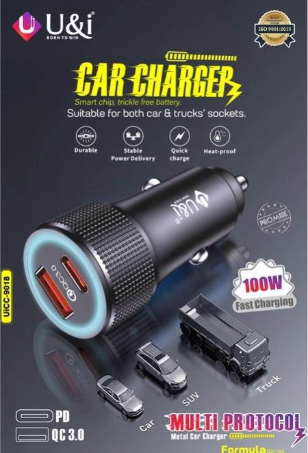 UICC 9018 Formula Series Car Charger with Powerful Charging