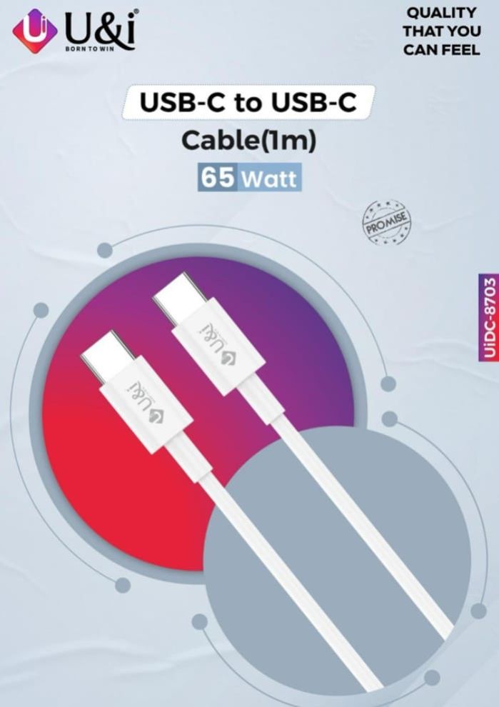 UIDC 8703 USB-C to USB-C Charging Cable with High-Speed Charging
