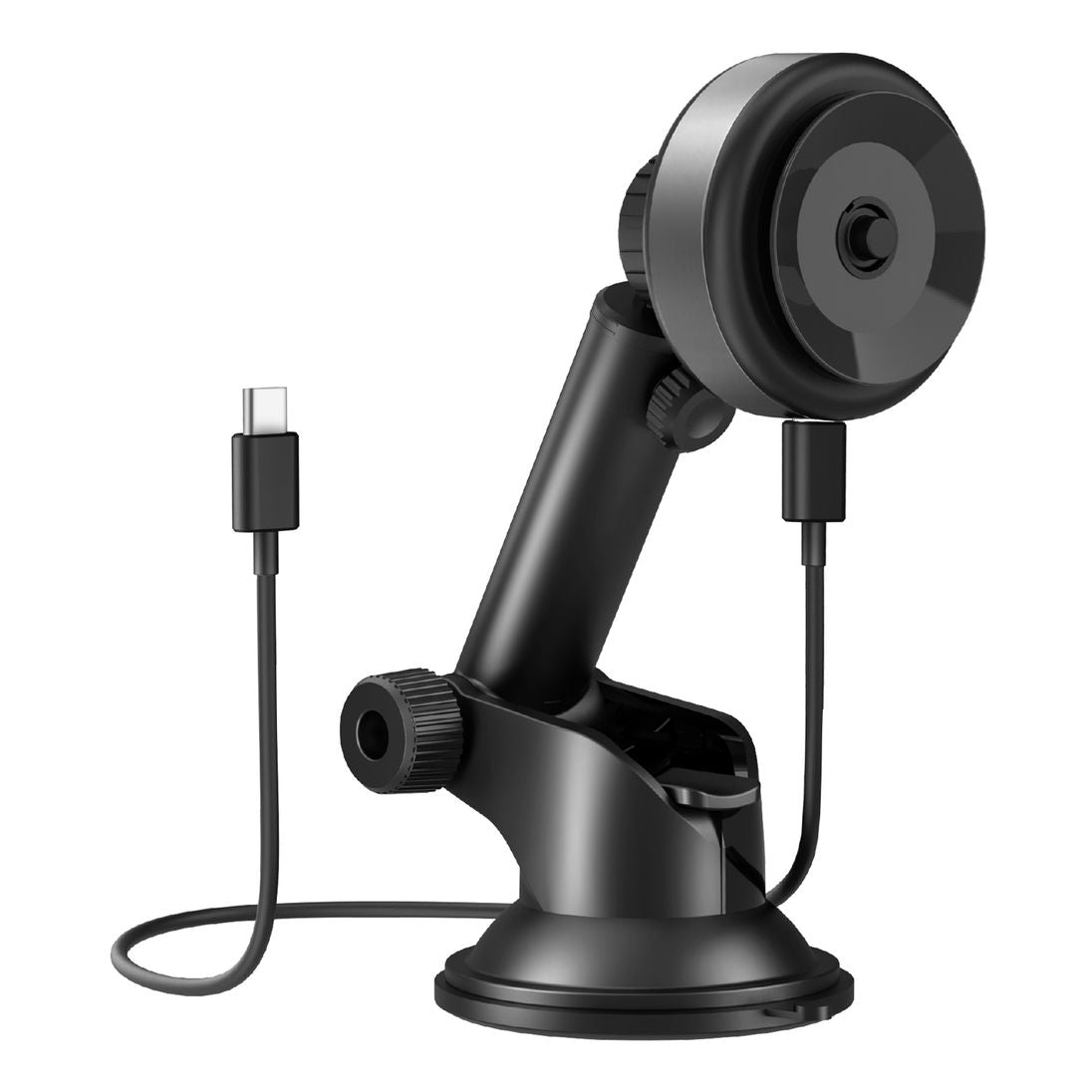 ENERGEA AIRLOCK, VACUUM PHONE MOUNT WITH 15W WIRELESS CHARGING - GUNMETAL