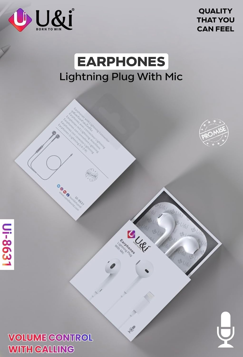 UI 8631 Iphone HF Wired Earphones with Outstanding Performance