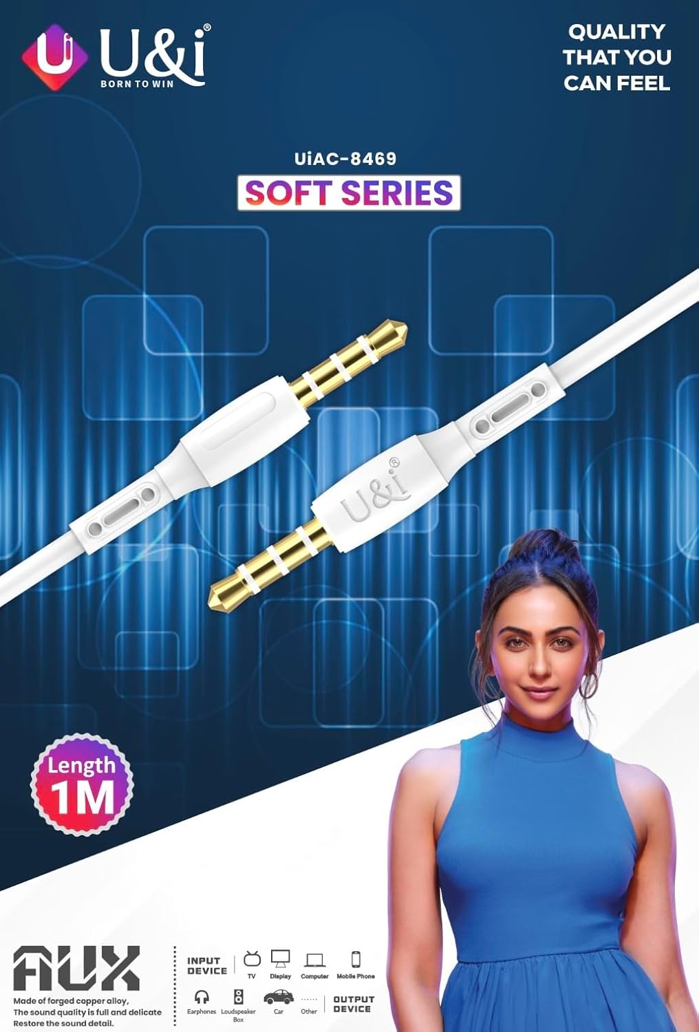 UIAC 8469 Soft Series Audio Cable with High-Quality Sound