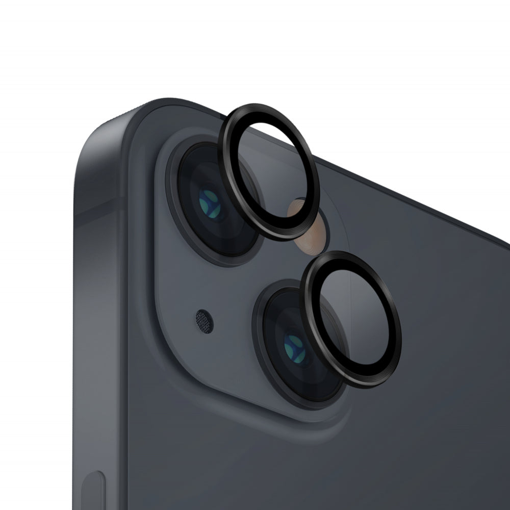 UNIQ OPTIX IPHONE 14 / 14 PLUS (2022) CAMERA LENS PROTECTOR - MIDNIGHT (BLACK) - يونيك أوبتكس آيفون 14 / 14 بلس (2022) حماية عدسة الكاميرا - ميدنايت (أسود)