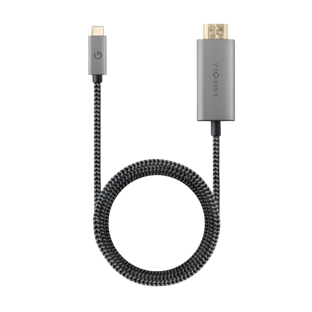 ENERGEA FIBRATOUGH, USB-C TO HDMI CABLE 4K@60HZ 2M - BLACK