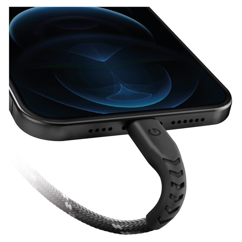ENERGEA NYLOFLEX CABLE, CHARGE AND SYNC TOUGH LIGHTNING C89 MFI 30CM – BLACK