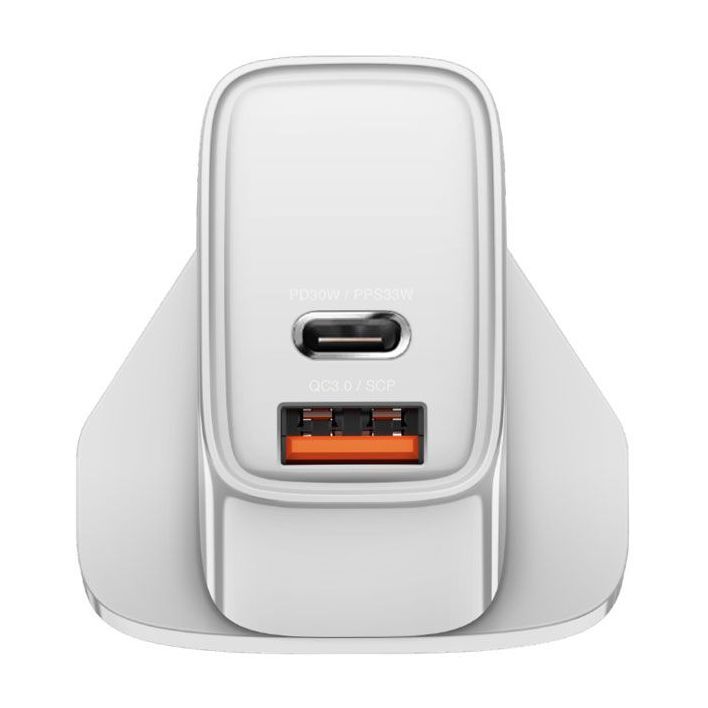ENERGEA AMPCHARGE PS33, 1C1A PD/PPS WALL CHARGER,33W (UK) - WHITE
