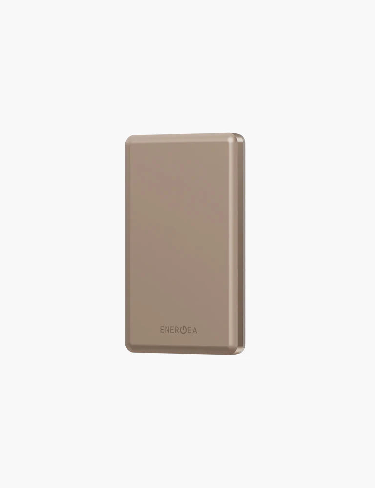 ENERGEA ALUPAC AIR, 5000MAH ULTRA LIGHT ALUMINIUM MAGSAFE COMPATIBLE POWER BANK - NATURAL