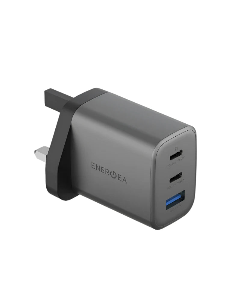 ENERGEA AMPCHARGE GAN65, 2C1A PD/PPS/QC3.0 WALL CHARGER,65W (UK) - GUNMETAL