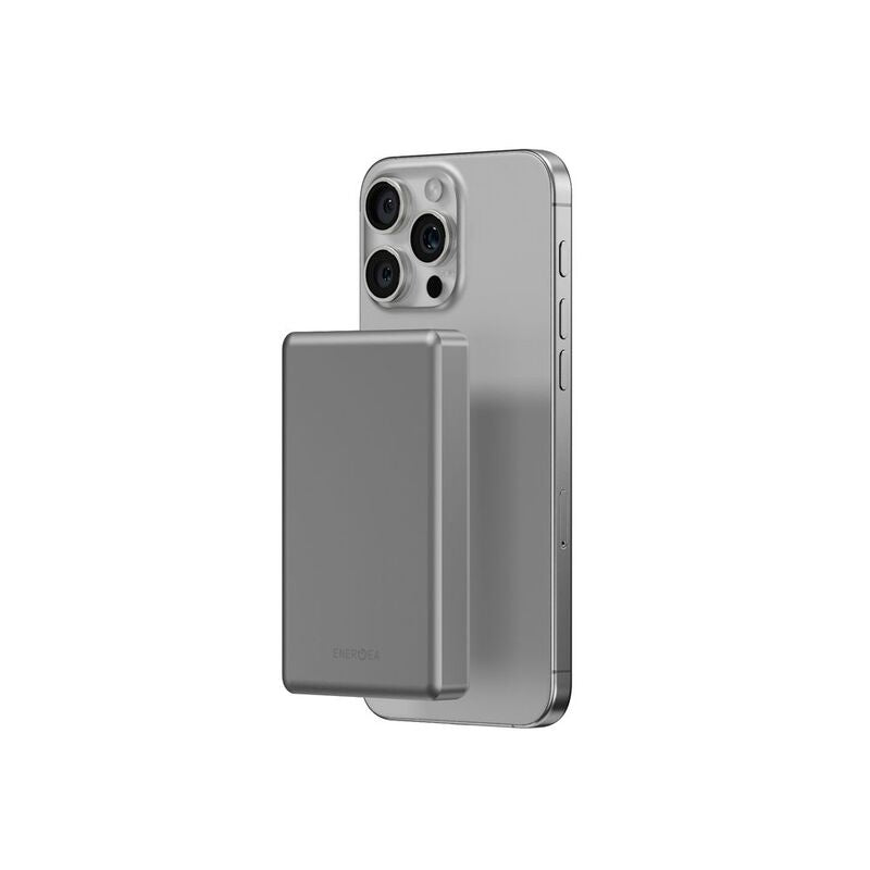 ENERGEA ALUPAC AIR, 10000MAH ULTRA LIGHT ALUMINIUM MAGSAFE COMPATIBLE POWER BANK - GUN