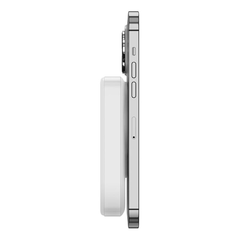 BAZIC GOPOWER 10K, 10000MAH MAGSAFE COMPATIBLE POWER BANK WITH BUILT-IN APPLE WATCH CHARGER - WHITE