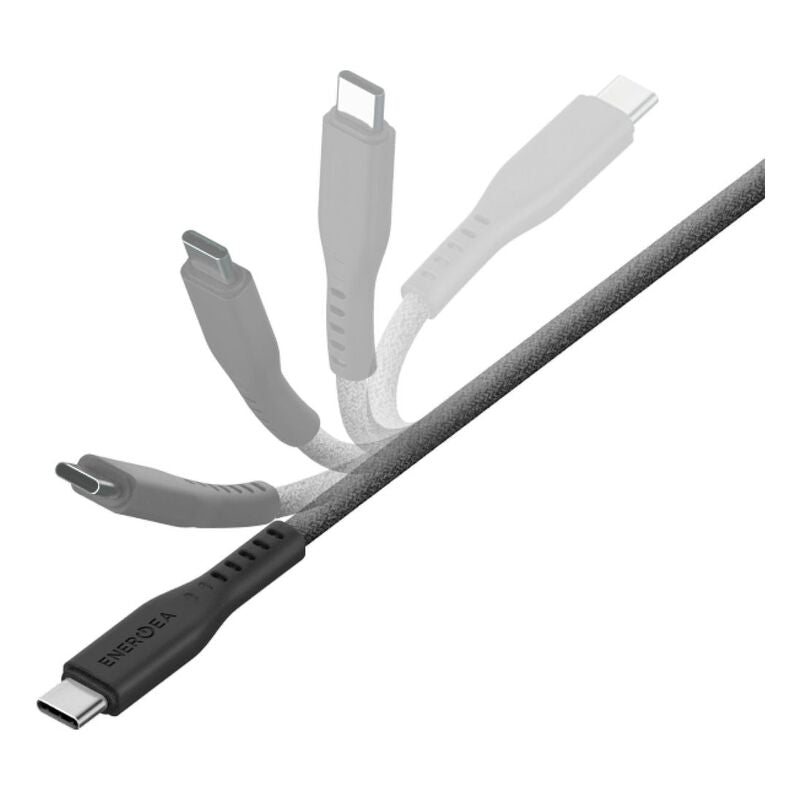 ENERGEA FLOW CABLE, 240W C-C CABLE 480MBPS WITH VELCRO CABLE TIE 30CM - BLACK