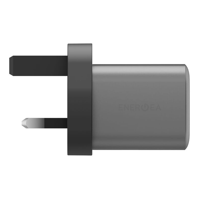 ENERGEA AMPCHARGE GAN35, 1C1A PD/PPS/QC3.0 WALL CHARGER,35W (UK) - GUNMETAL