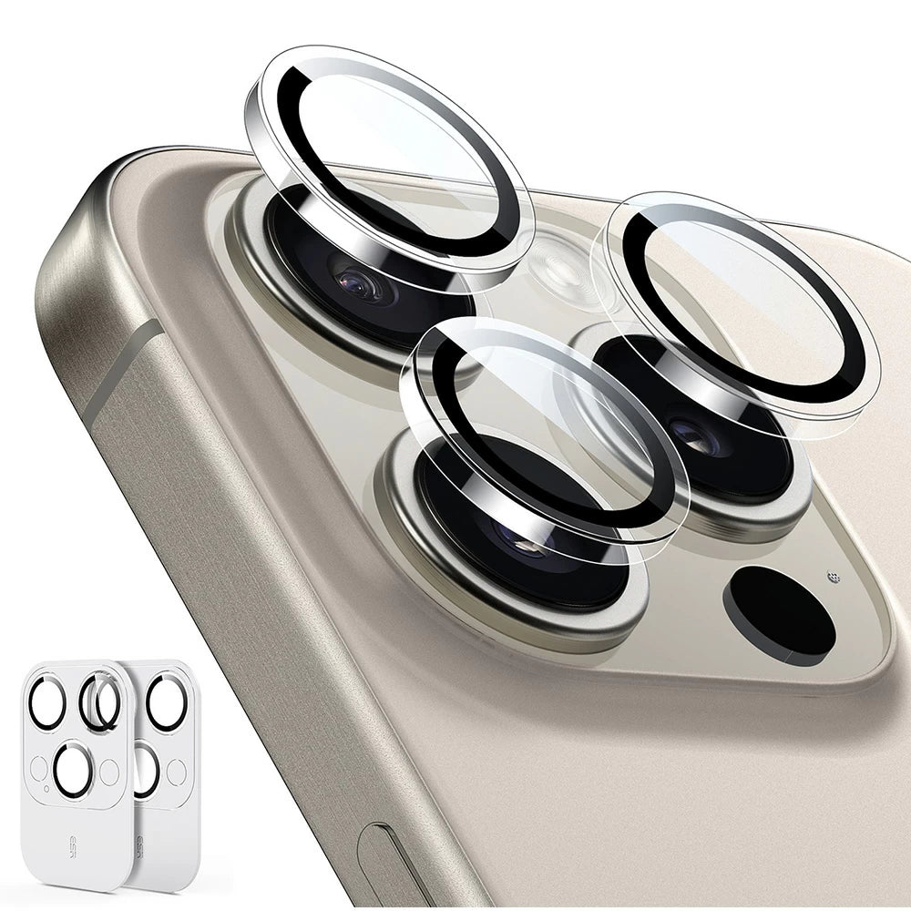 واقي عدسة كاميرا ESR أرمورايت متوافق مع iPhone 15 Pro / 15 Pro Max - شفاف | ESR Armorite Camera Lens Protectors, Compatible with iPhone 15 Pro/15 Pro Max - Clear