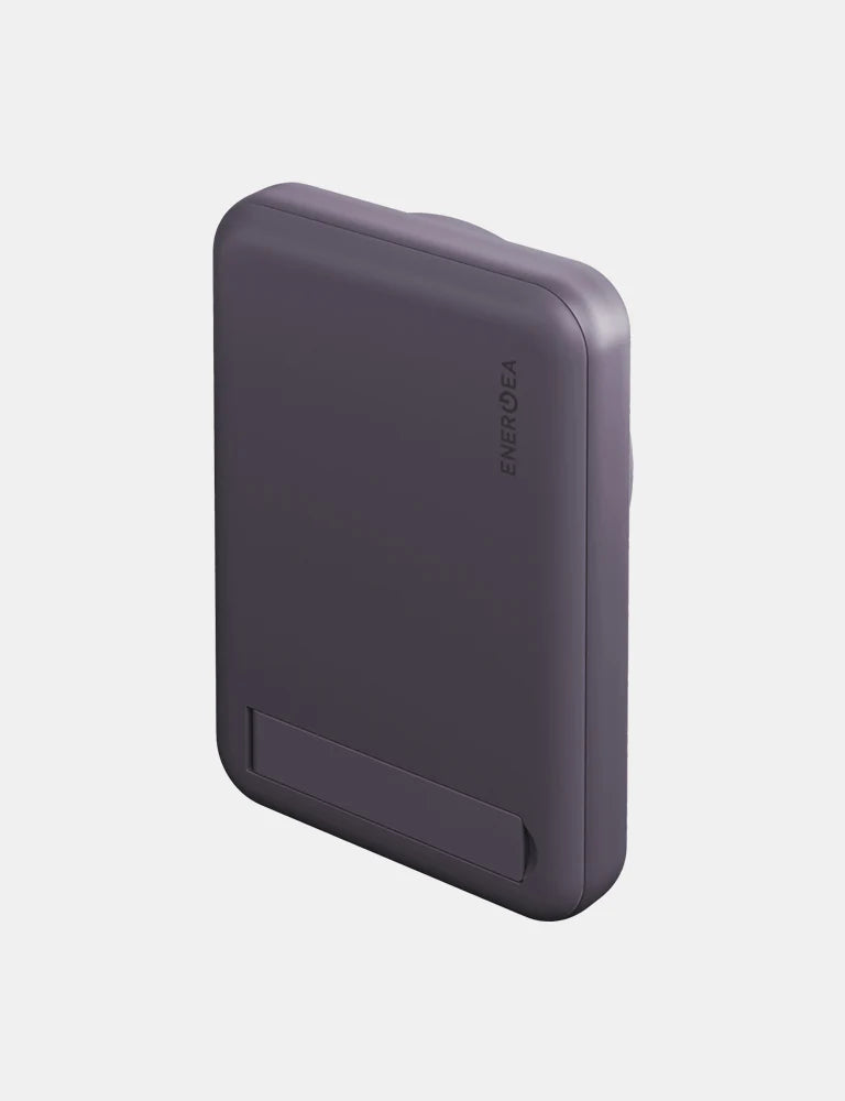 ENERGEA MAGPAC MINI 10000MAH ULTRA SLIM MAGSAFE COMPATIBLE POWER BANK WITH BUILT-IN VIDEO STAND - PURPLE
