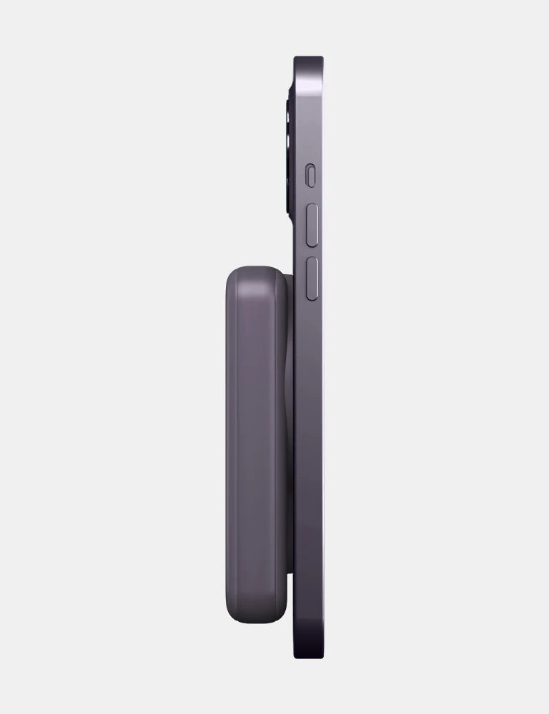ENERGEA MAGPAC MINI 10000MAH ULTRA SLIM MAGSAFE COMPATIBLE POWER BANK WITH BUILT-IN VIDEO STAND - PURPLE