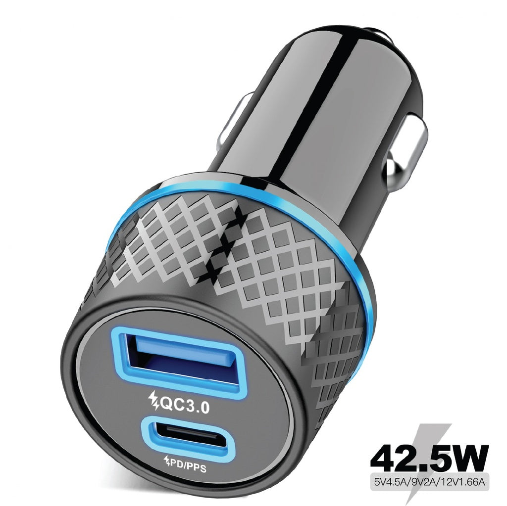 PORODO 44.5W CAR CHARGER WITH LIGHTNING