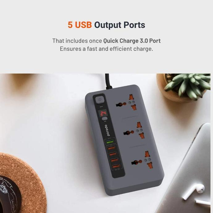PORODO POWER SOCKET&USB HUB
