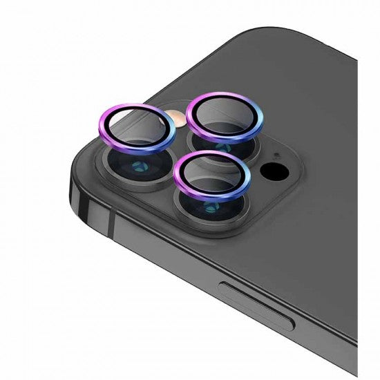 UNIQ OPTIX IPHONE 13 PRO / 13 PRO MAX CAMERA LENS PROTECTOR - IRIDESCENT (IRIDESCENT) - يونيك أوبتكس آيفون 13 برو / 13 برو ماكس حماية عدسة الكاميرا - قزحي الألوان (لمَّاع)