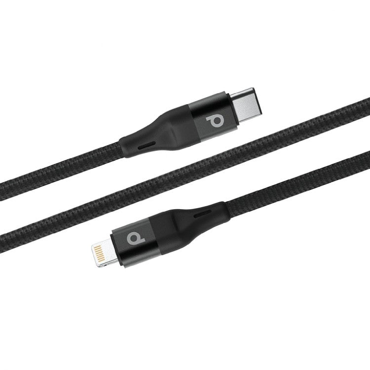 Porodo Braided USB-C to Lightning Cable Aluminum