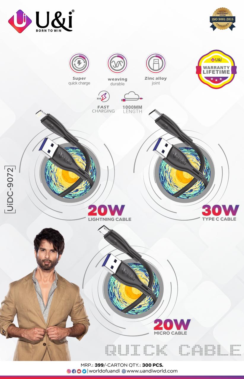 UIIDC 9072 Quick Series Charging Cable with Fast Charging