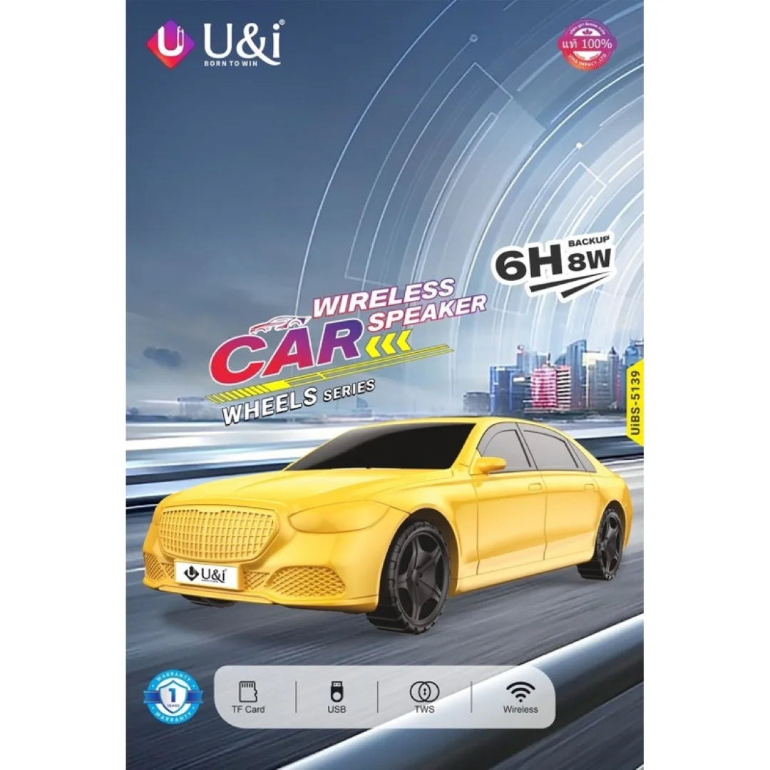 UIBS 5139 Wheels Series Bluetooth Speaker with Unique Design