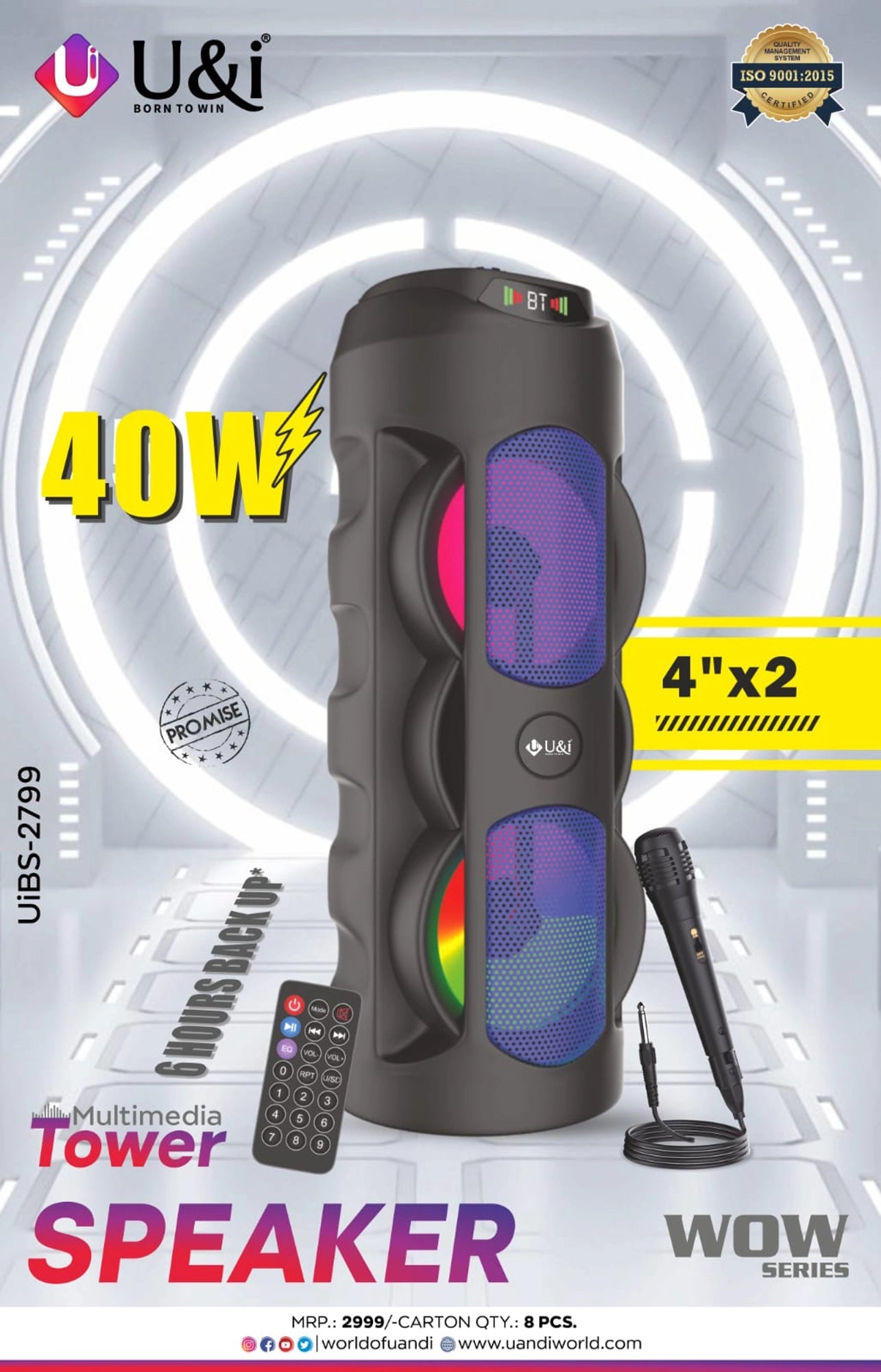 UIBS 2799 Wow Series Bluetooth Speaker with Powerful Sound