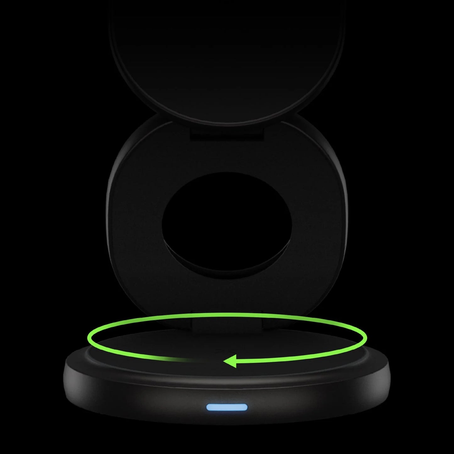BAZIC GOMAG GYRE, 360 ROTATING BASE 3 IN 1 WIRELESS CHARGER WITH APPLE WATCH AND AIRPODS CHARGING - GUNMETAL