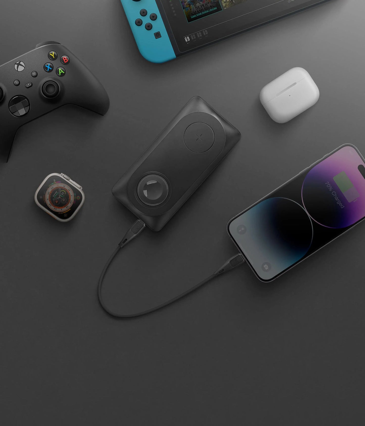 BAZIC GOPOWER MAG, 10000MAH MAGNETIC WIRELESS CHARGING POWER BANK - BLACK