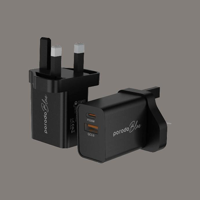 Porodo Blue Dual Port Wall Charger