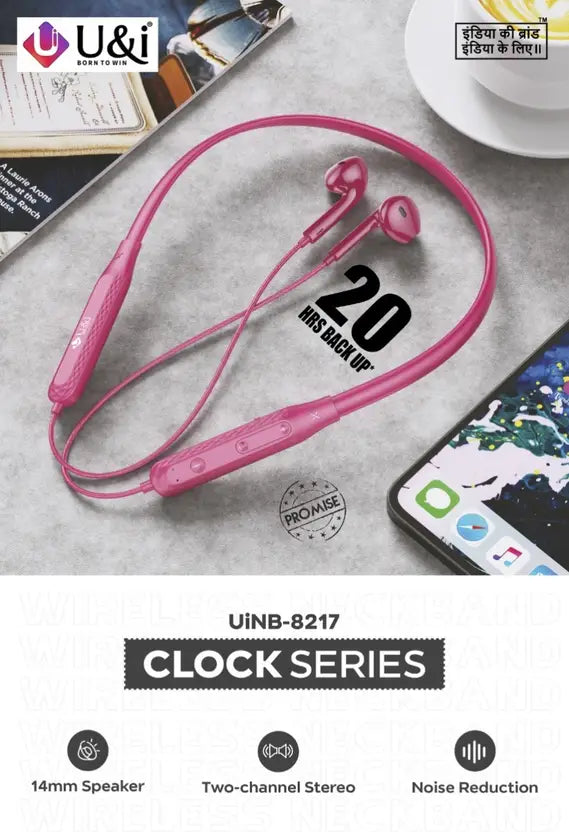 UINB 8217 Clock Series Neckband Earphones with Clear Sound