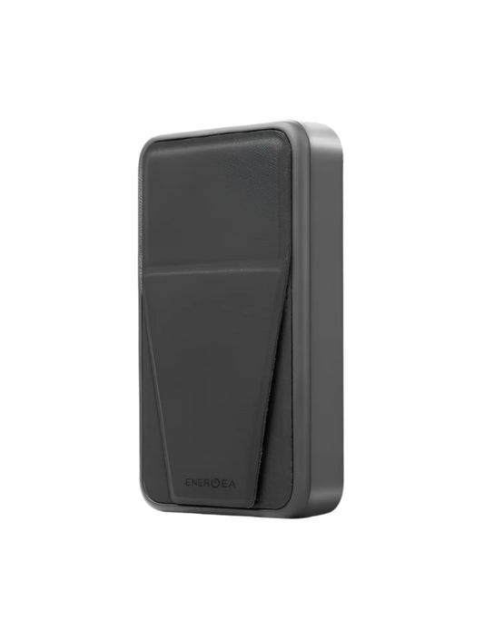 ENERGEA MAGPAC GRIP, 10000MAH MAGSAFE COMPATIBLE POWER BANK WITH BUILT-IN STAND/GRIP - GUN/BLK