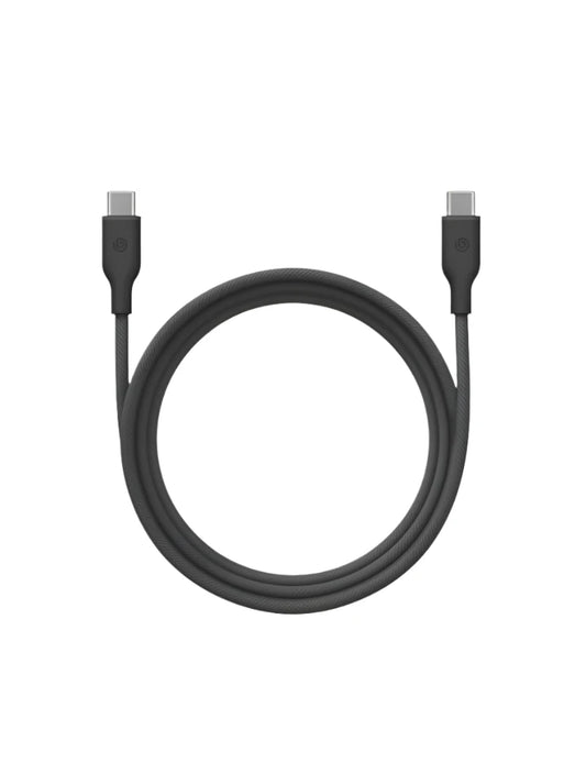BAZIC GOCHARGE WEAVE C-C CABLE 480MBPS, 60W 1.5M - BLACK