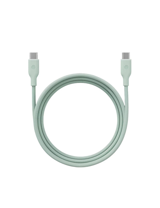 BAZIC GOCHARGE WEAVE C-C CABLE 480MBPS, 60W 1.5M - GREEN