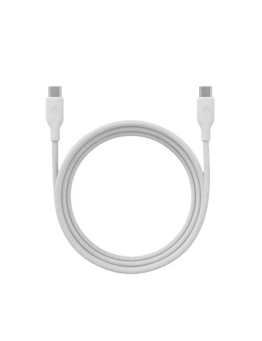 BAZIC GOCHARGE WEAVE C-C CABLE 480MBPS, 60W 1.5M - WHITE