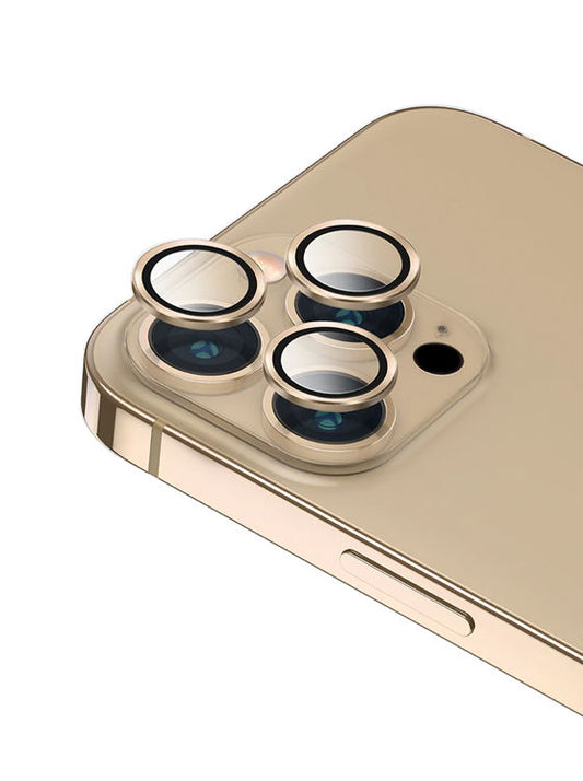 UNIQ OPTIX IPHONE 13 PRO / 13 PRO MAX CAMERA LENS PROTECTOR - CHAMPAGNE (GOLD) - يونيك أوبتكس آيفون 13 برو / 13 برو ماكس حماية عدسة الكاميرا - شامبانيا (ذهبي)