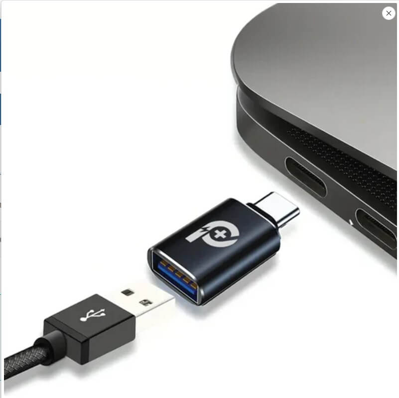 POWERO+ OTG USB A TO C Black
