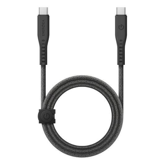 ENERGEA FLOW CABLE, 240W C-C CABLE 480MBPS WITH VELCRO CABLE TIE 30CM - BLACK
