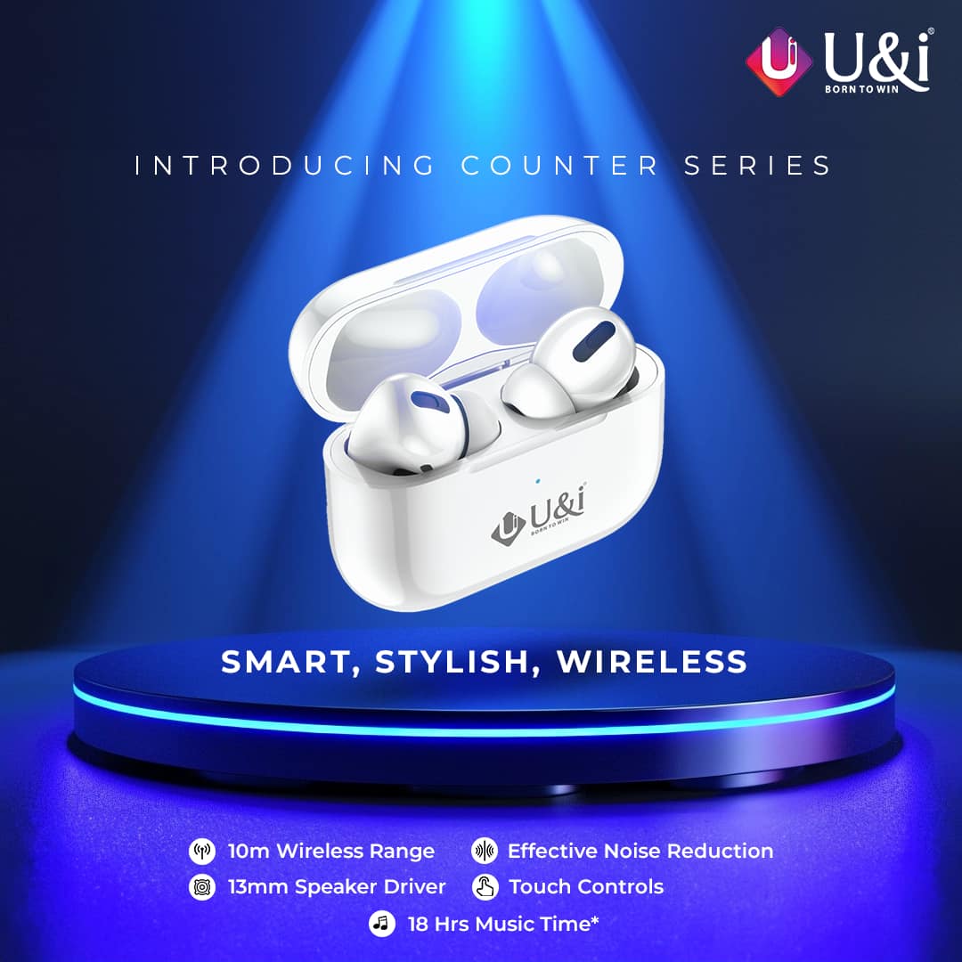 TWS Counter Series 7335 Earbuds with Modern Design and Great Sound