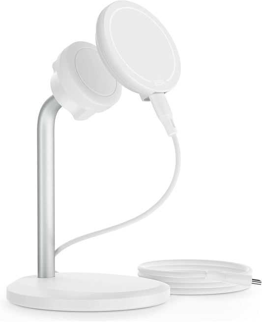 شاحن لاسلكي ESR شيفت هالو لوك - أبيض | ESR HaloLock Shift Wireless Charger - White