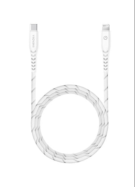 ENERGEA NYLOFLEX CABLE, USB-C TO LIGHTNING C94 MFI 1.5M – WHITE