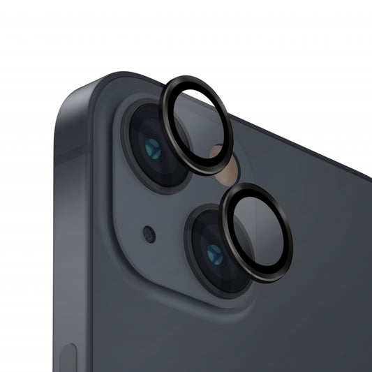 UNIQ OPTIX IPHONE 14 / 14 PLUS (2022) CAMERA LENS PROTECTOR - MIDNIGHT (BLACK) - يونيك أوبتكس آيفون 14 / 14 بلس (2022) حماية عدسة الكاميرا - ميدنايت (أسود)