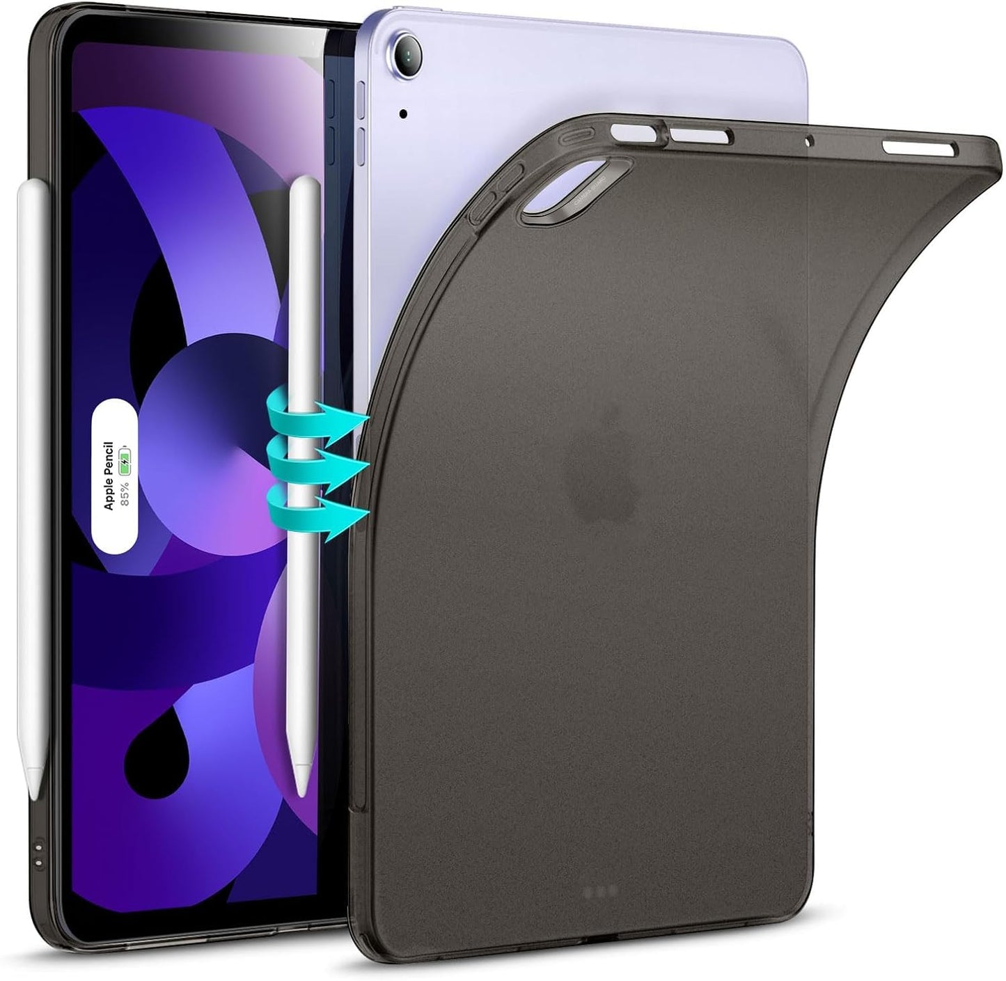 غطاء ESR بروجيكت زيرو سوفت متوافق مع iPad Air 5/4 - أسود مطفي | ESR Project Zero Soft Case, Compatible with iPad Air 5/4 - Frosted Black