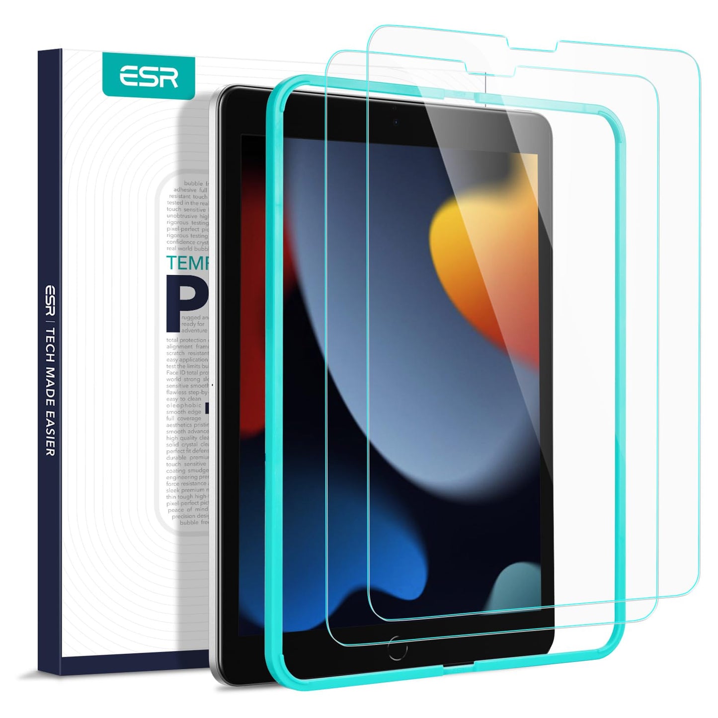 واقي شاشة ESR زجاجي شفاف متوافق مع iPad Pro 10.5 / iPad Air 2019 / iPad 7/8/9 | ESR Tempered-Glass Screen Protector, Compatible with iPad Pro 10.5 / iPad Air 2019 / iPad 7/8/9