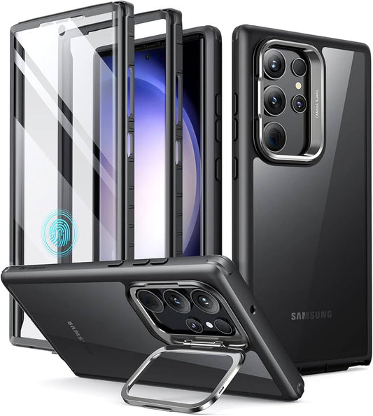 غطاء ESR كلاسيك مع مسند متوافق مع جالكسي S23 ألترا - أسود مطفي | ESR Classic Kickstand Case, Compatible with Galaxy S23 Ultra - Frosted Black