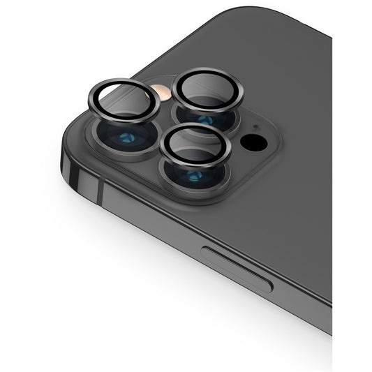 UNIQ OPTIX IPHONE 13 PRO / 13 PRO MAX CAMERA LENS PROTECTOR - GRAPHITE (GRAPHITE) - يونيك أوبتكس آيفون 13 برو / 13 برو ماكس حماية عدسة الكاميرا - جرافيت (رمادي غامق)