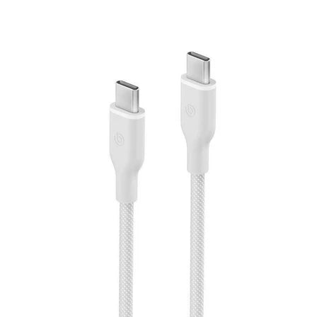 BAZIC GOCHARGE WEAVE C-C CABLE 480MBPS, 60W 1.5M - WHITE