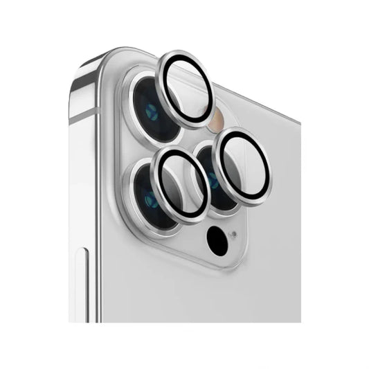 UNIQ OPTIX IPHONE PRO (2023) 6.1 ALUMINIUM CAMERA LENS PROTECTOR - STERLING (SILVER) - يونيك أوبتكس آيفون برو (2023) 6.1 حماية عدسة الكاميرا بألومنيوم - ستيرلينج (فضي)